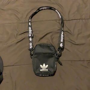 Adidas shoulder bag black and white